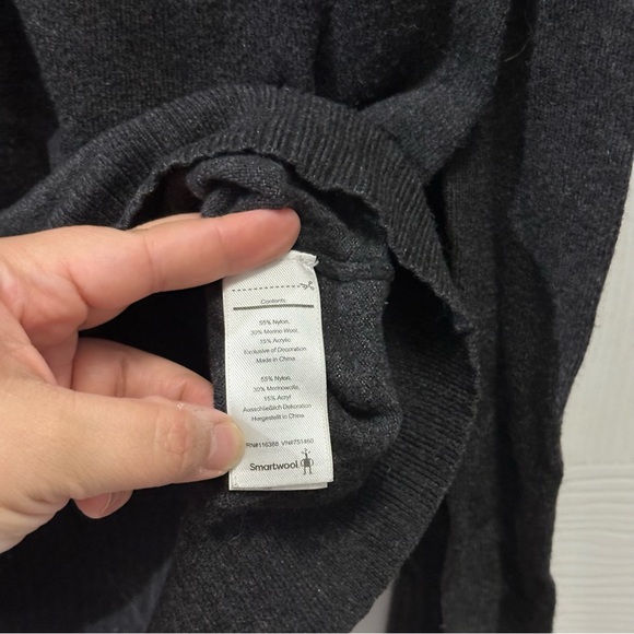 Smartwool men’s sparwood half zip merino wool sweater size XL CHARCOAL - Picture 4 of 4